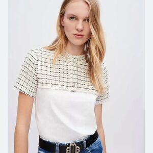 Maje tweed tee 3 L